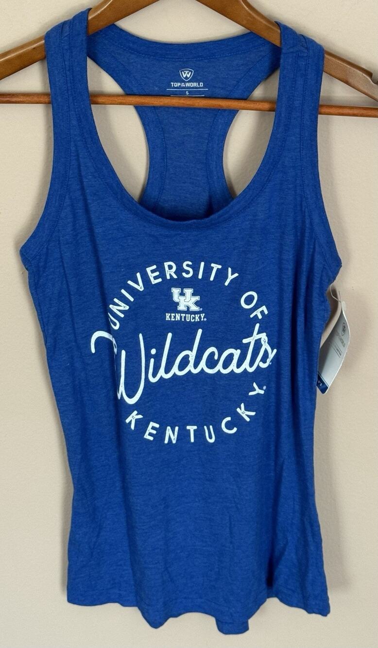 University Of Kentucky Wildcats Women's Blue Racerback Tank Top Small